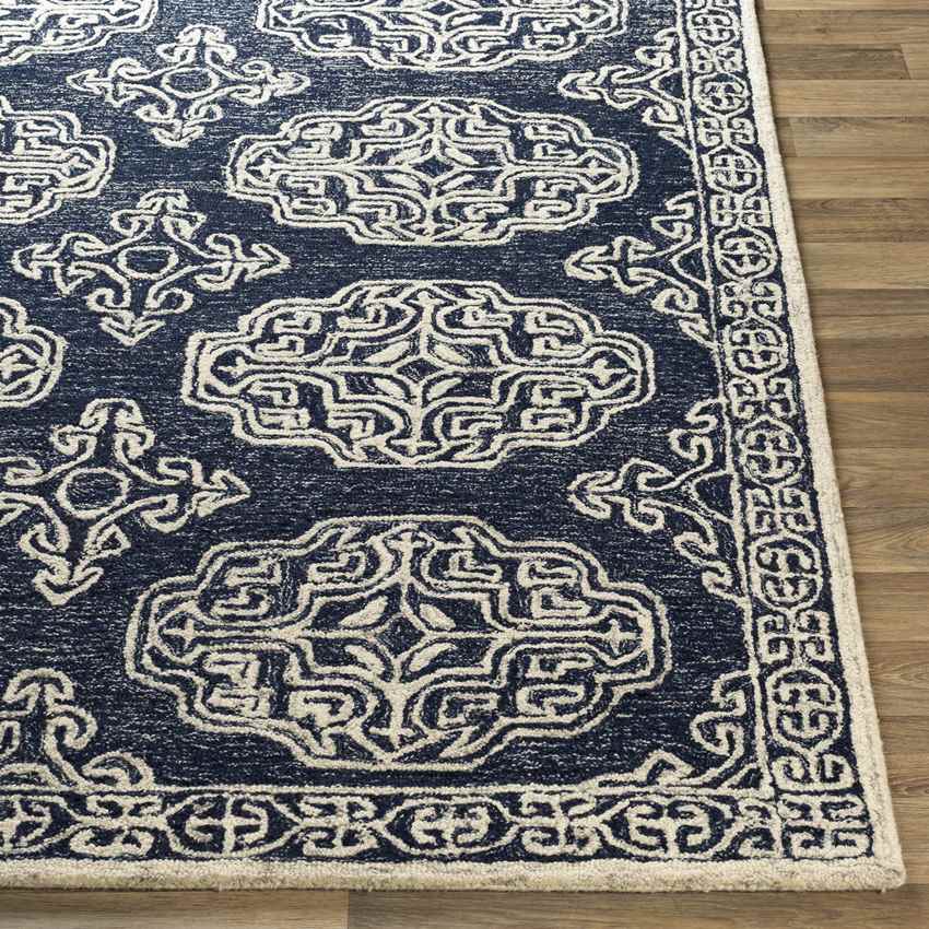 Arezzo Traditional Dark Blue Area Rug