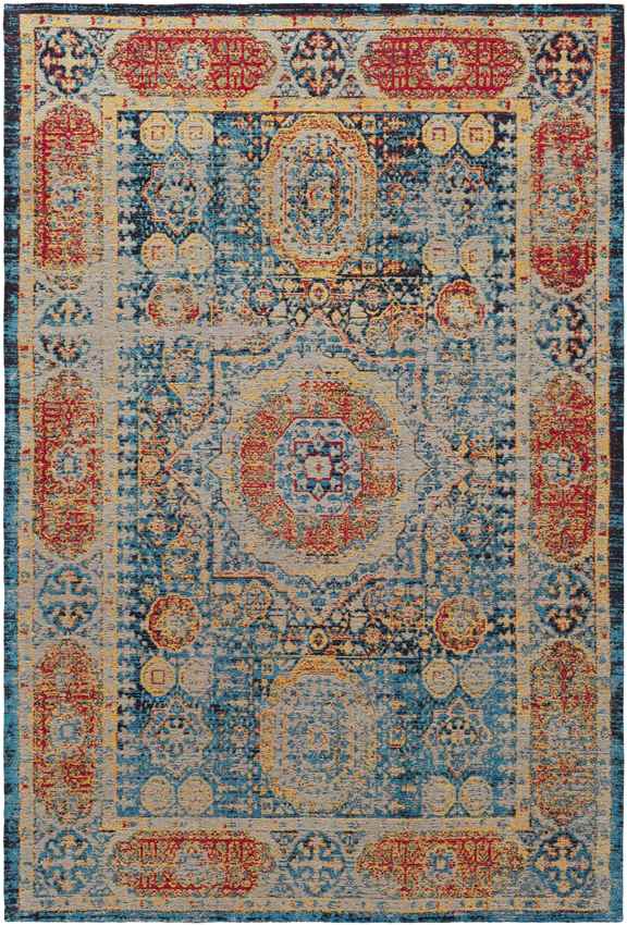 Pesaro Traditional Bright Blue Area Rug