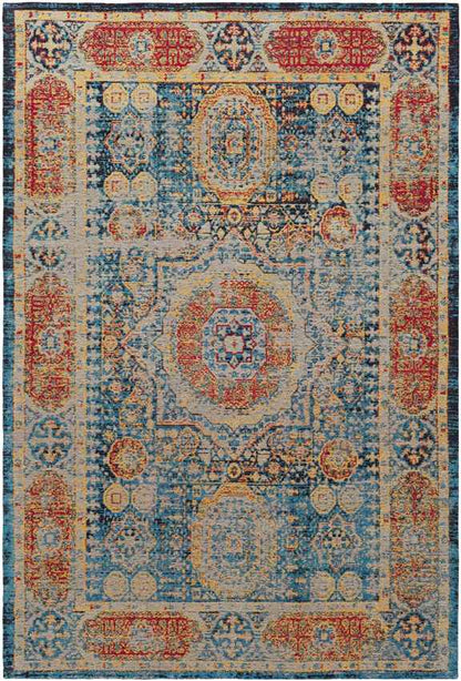 Pesaro Traditional Bright Blue Area Rug