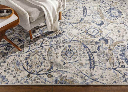 Avellino Traditional Denim Area Rug