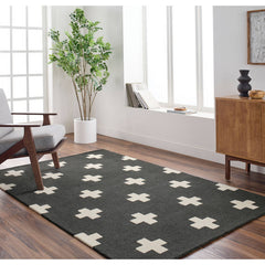 Sardinia Modern Black Area Rug