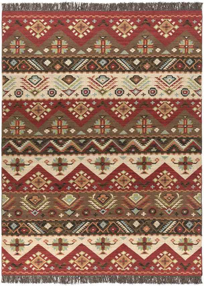 Claudette Rustic Dark Brown Area Rug