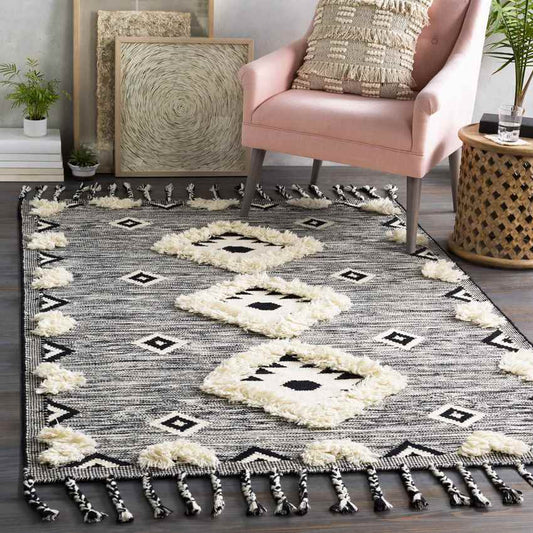 Djab Global Black Area Rug