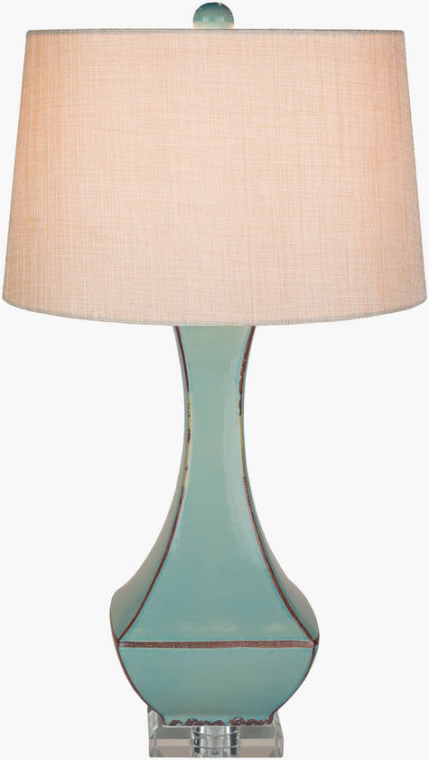 Fischer Traditional Teal Table Lamp