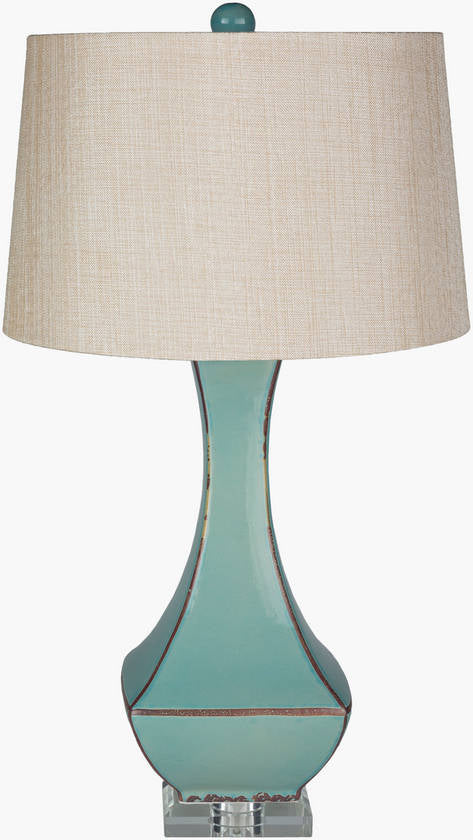 Fischer Traditional Teal Table Lamp