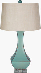Fischer Traditional Teal Table Lamp