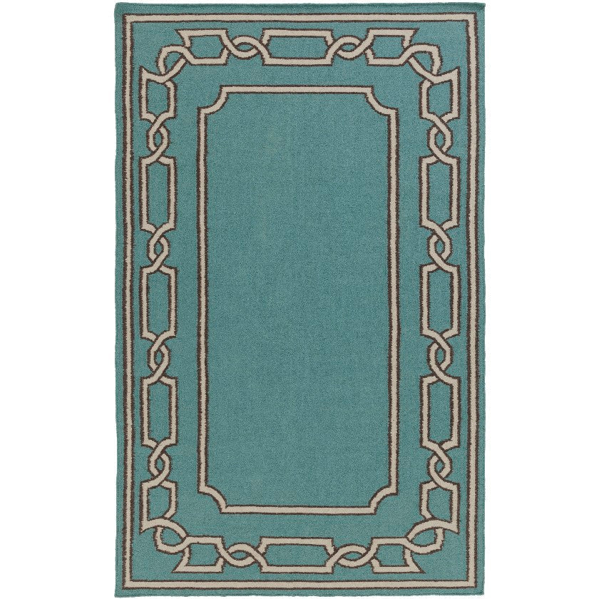 Alabaster Cottage Teal Area Rug
