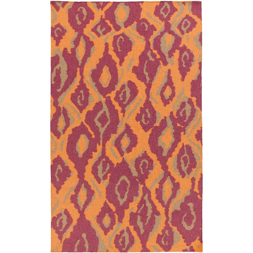 Akron Global Bright Orange/Fuschia Area Rug