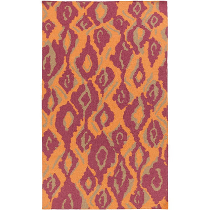 Akron Global Bright Orange/Fuschia Area Rug