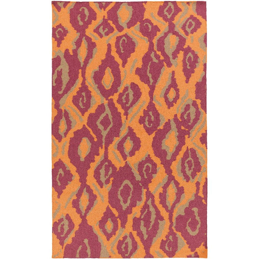 Akron Global Bright Orange/Fuschia Area Rug