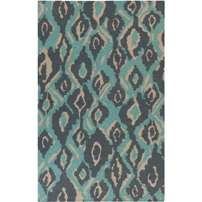 Akron Global Aqua/Dark Green Area Rug