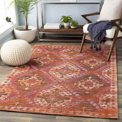 Pistoia Traditional Burnt Orange Area Rug