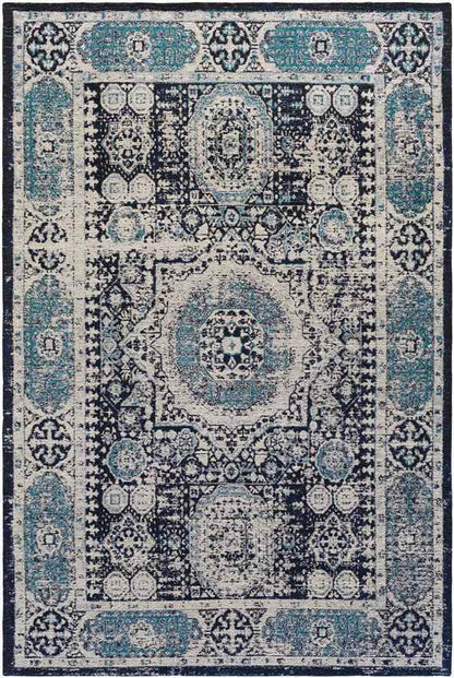 Pesaro Traditional Navy/Light Gray Area Rug