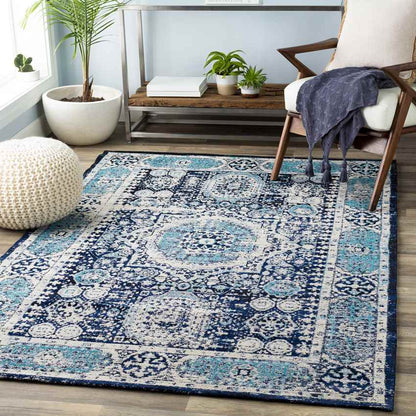 Pesaro Traditional Navy/Light Gray Area Rug