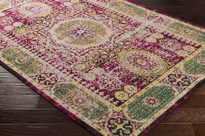 Pesaro Traditional Bright Pink/Saffron Area Rug