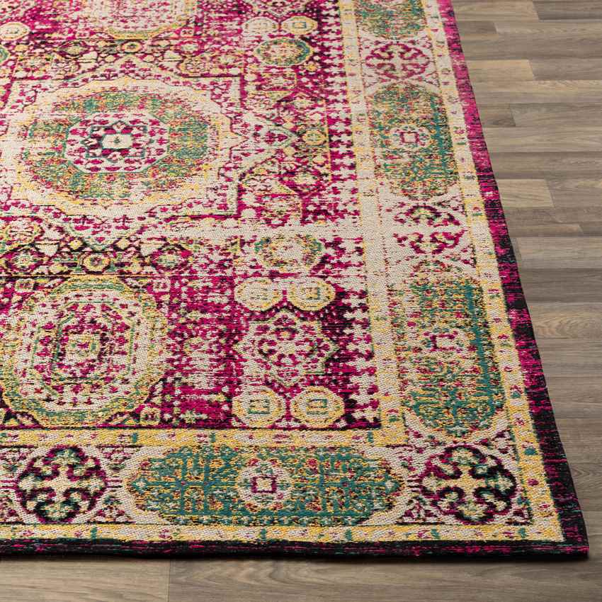 Pesaro Traditional Bright Pink/Saffron Area Rug