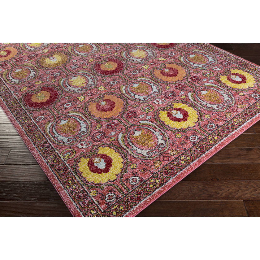 Keleigh Global Pink/Rust Area Rug