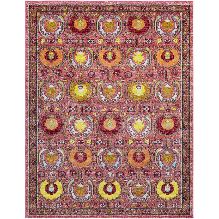 Keleigh Global Pink/Rust Area Rug