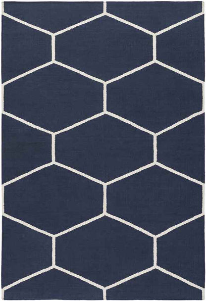 Arvada Modern Navy/White Area Rug