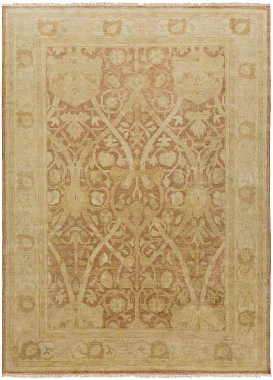 Ashdown Traditional Burnt Orange Area Rug