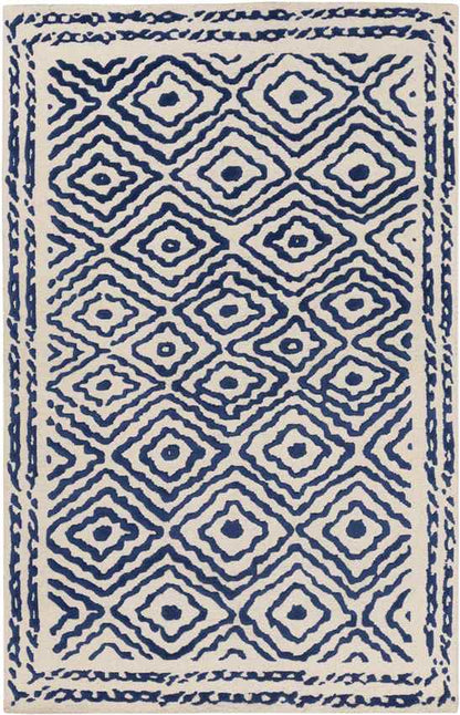 Ashland Modern Blue/Ivory Area Rug