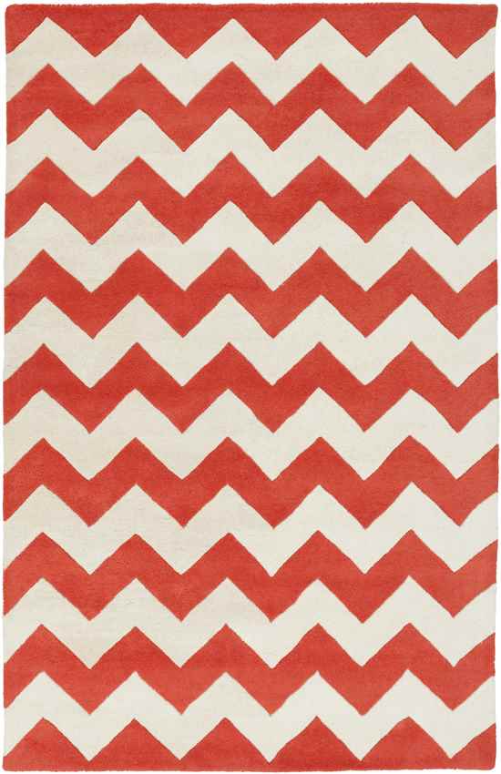 Zwiep Modern Orange/Ivory Area Rug