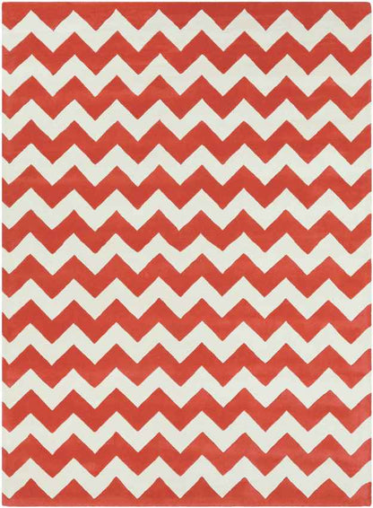 Zwiep Modern Orange/Ivory Area Rug