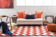 Zwiep Modern Orange/Ivory Area Rug