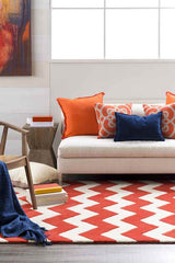Zwiep Modern Orange/Ivory Area Rug