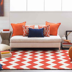 Zwiep Modern Orange/Ivory Area Rug