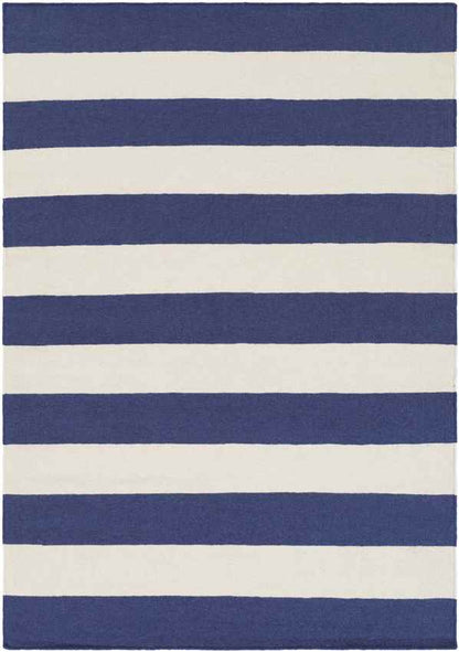 Autaugaville Modern Navy/White Area Rug
