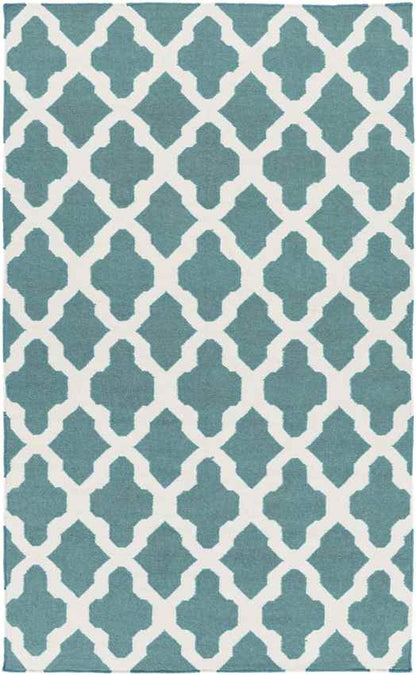 Woold Modern Teal Area Rug