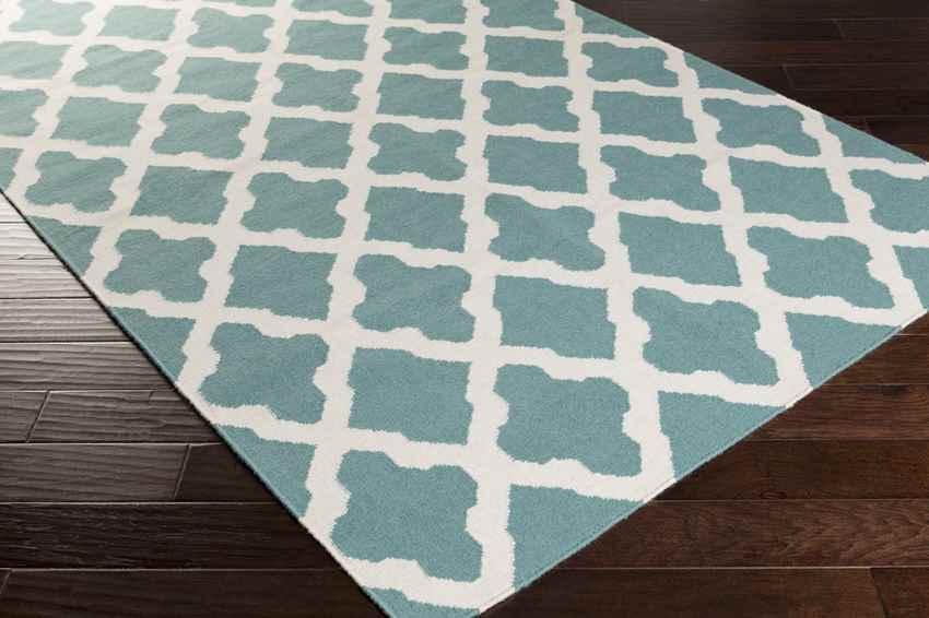 Woold Modern Teal Area Rug
