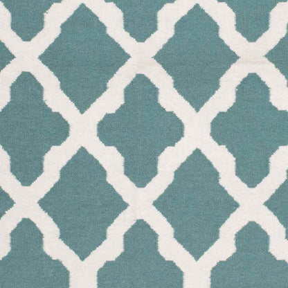 Woold Modern Teal Area Rug