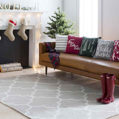 Woord Modern Grey/Off White Area Rug