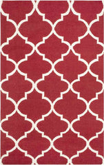 Woord Modern Brick Red Area Rug