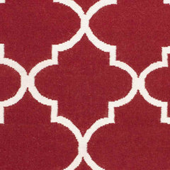 Woord Modern Brick Red Area Rug