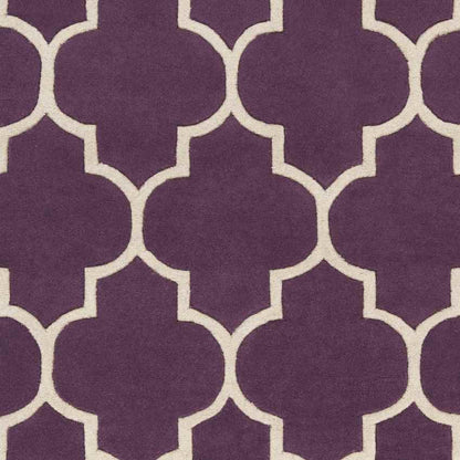 Azusa Modern Purple/Off-White Area Rug