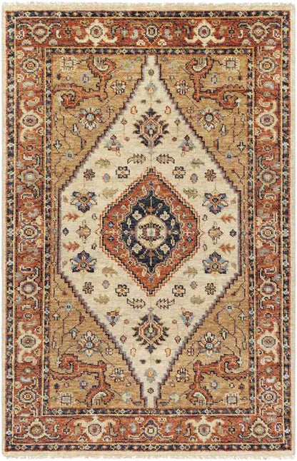 Lauren Traditional Burnt Orange Area Rug