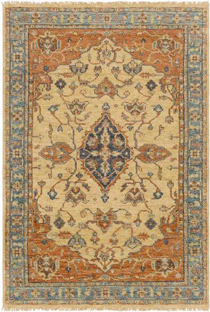 Laverne Traditional Burnt Orange Area Rug