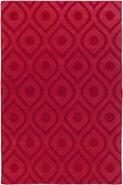 Bantam Modern Red Area Rug