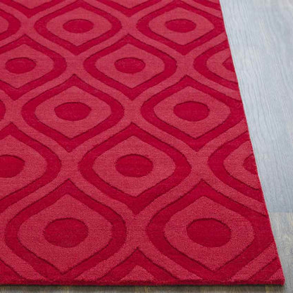 Bantam Modern Red Area Rug