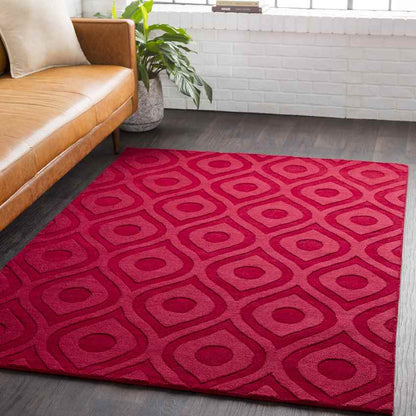 Bantam Modern Red Area Rug