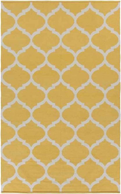 Zeddam Modern Bright Yellow Area Rug