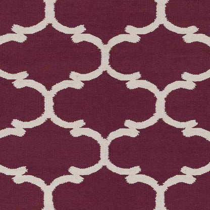 Zeumeren Modern Dark Purple/Ivory Area Rug