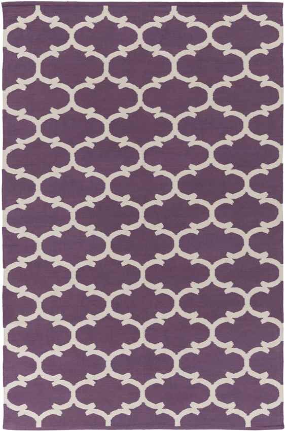 Zeumeren Modern Violet/Ivory Area Rug