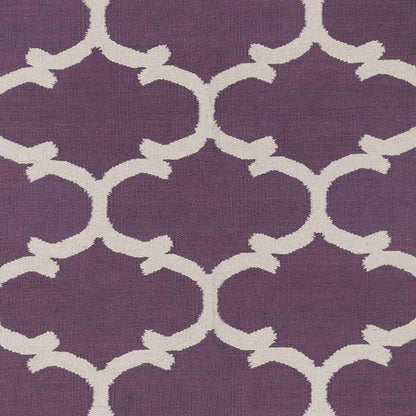 Zeumeren Modern Violet/Ivory Area Rug