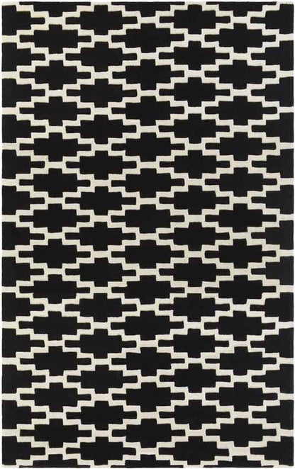 Ziek Modern Black Area Rug