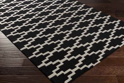 Ziek Modern Black Area Rug