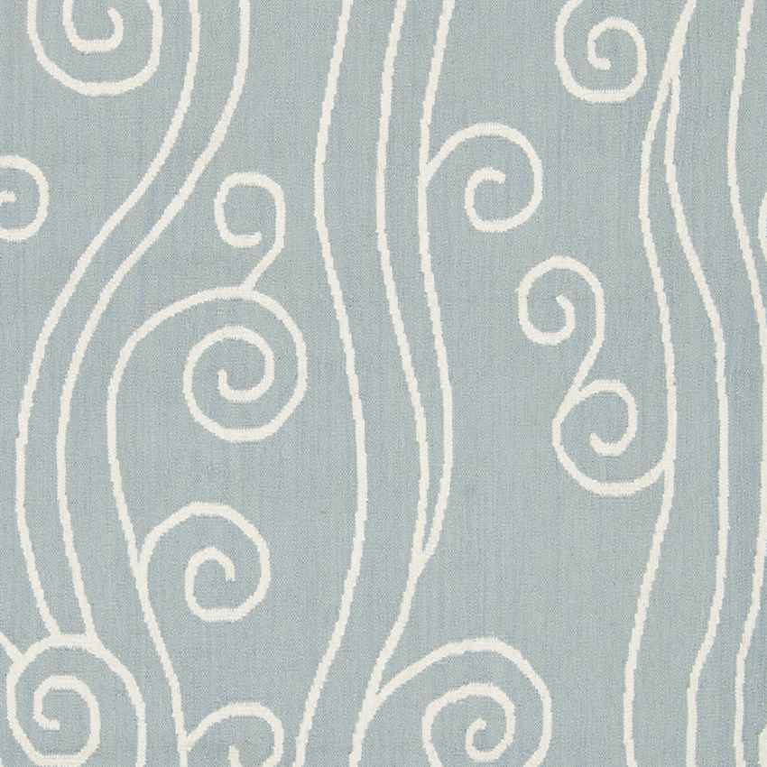 Bleckley Coastal Sky Blue & White Area Rug